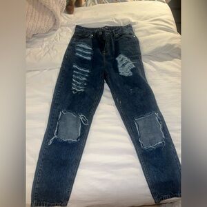Distressed Blue Jeans for Women